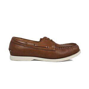 CLUB ROOM Men's Brown Comfort Elliot Round Toe Lace-Up Boat Shoes 11 US - 35877